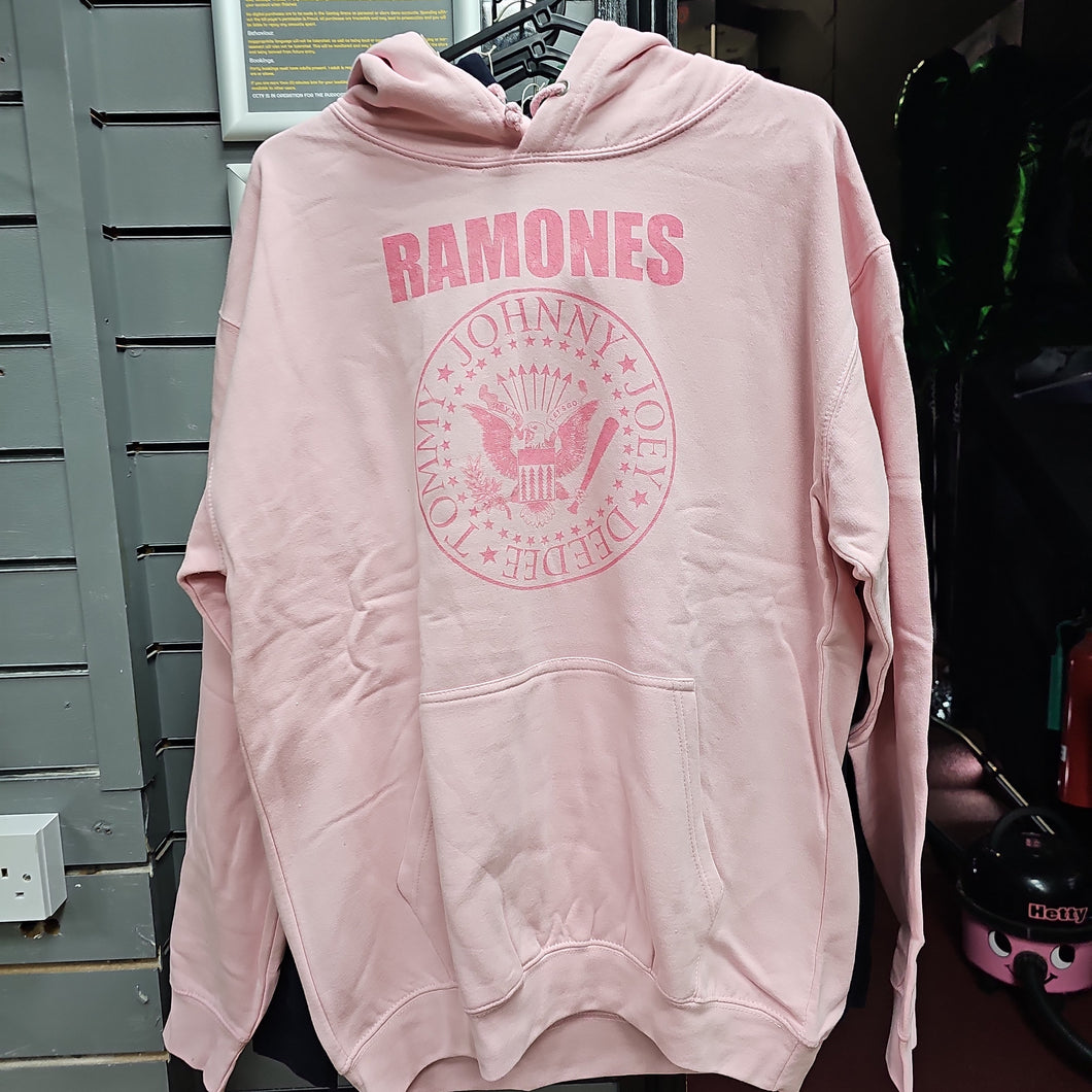 Ramones - Hey Ho Seal Pink Hoodie - Medium