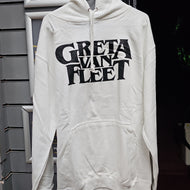 Greta Van Fleet - White Logo Hoodie - Medium
