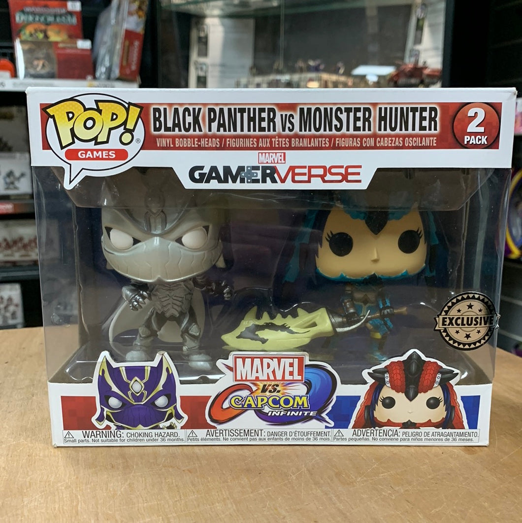 Marvel Vs Capcom - Black Panther V Monster Hunter Pop Vinyl