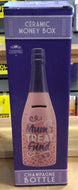 Mums Wine Bottle Money Box